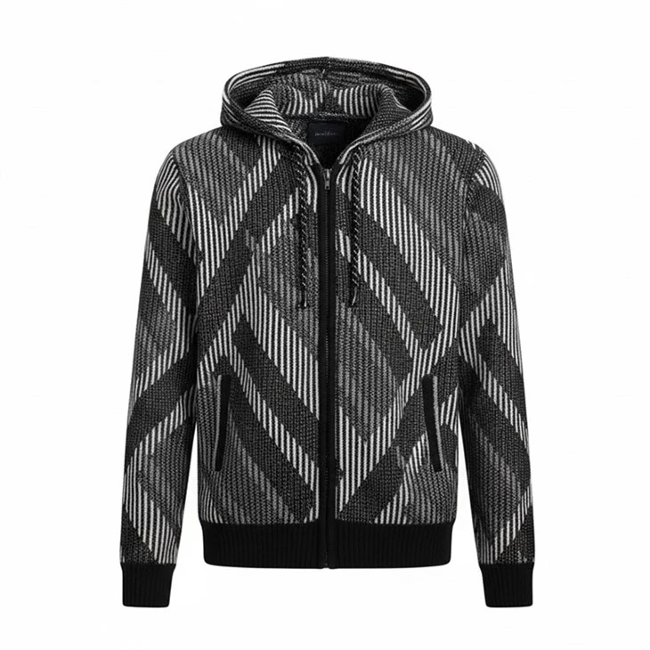 Grey Herringbone Jacket Mens