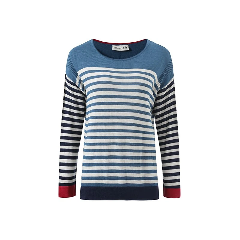 Women's Striped Crew Neck Sweater